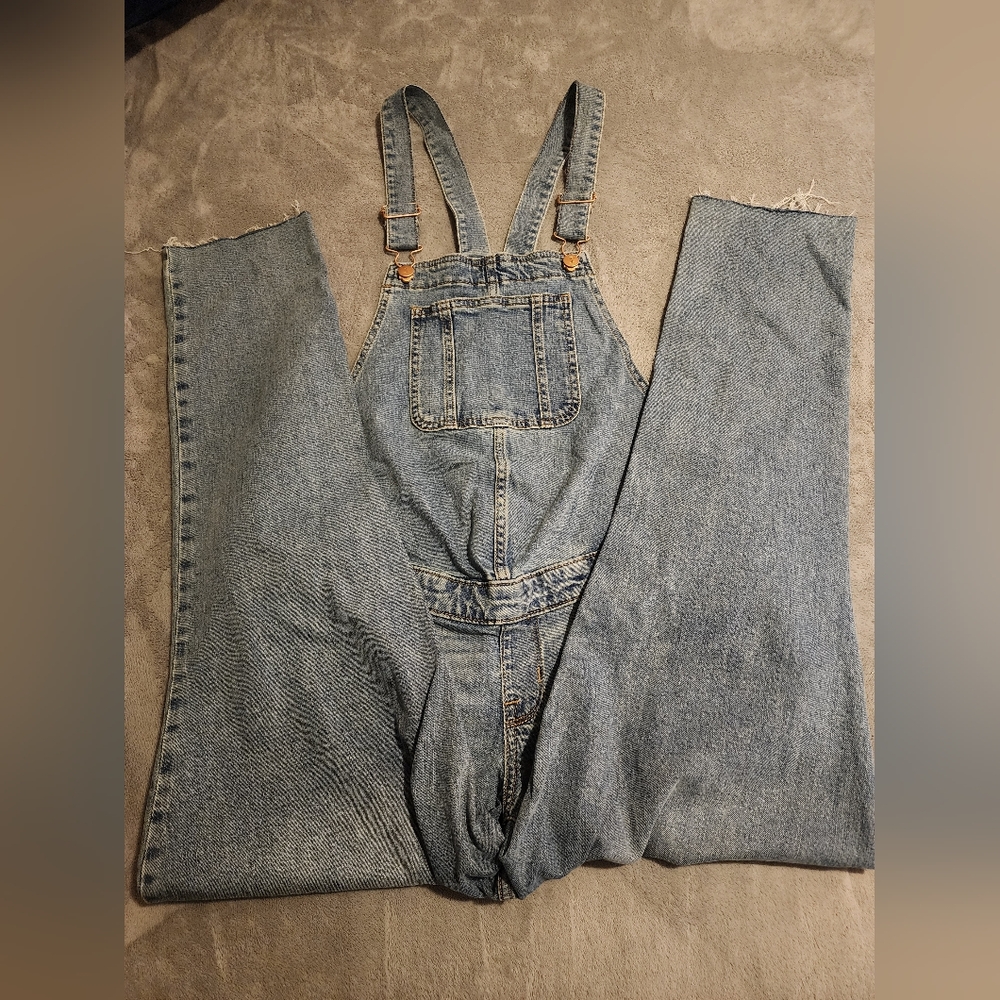 Isabel Maternity Denim Overall Jumpsuit